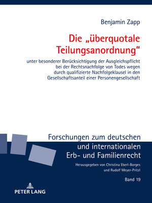 cover image of Die „ueberquotale Teilungsanordnung"